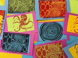 Read more about the article Dundarave Printworkshop – Postcard Printing with the Public, Granville Island, Vancouver